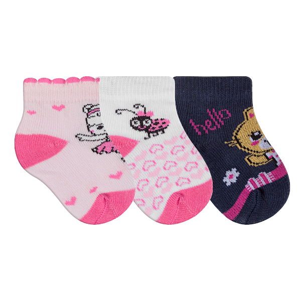 Kit Meia Bebê 3 Pares Variadas Bailarina - Image 2