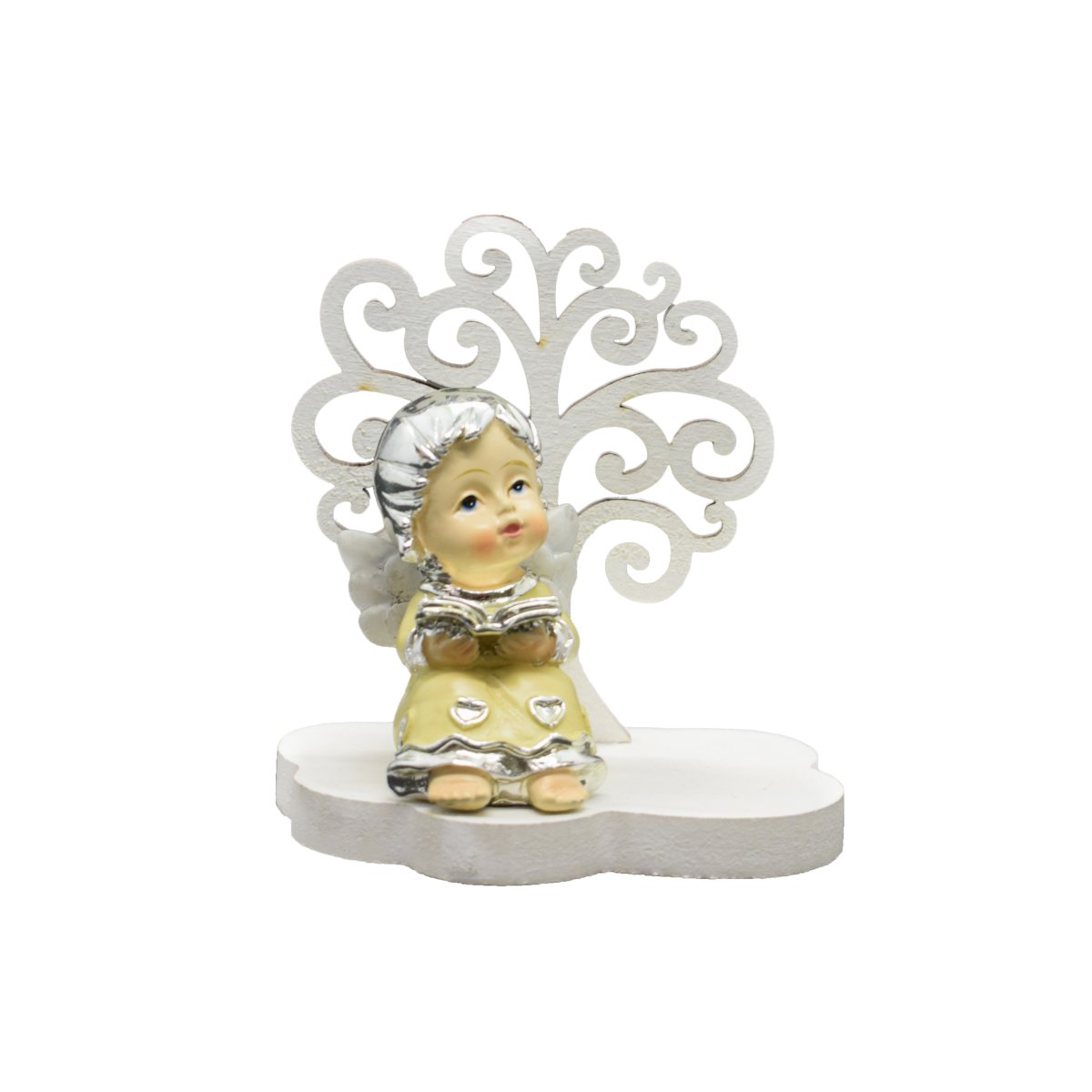 ANJO SENTADO C/ ÁRVORE EM MADEIRA - Image 2