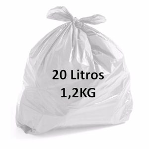 Saco de Lixo 20 Litros Branco 1,2KG 100 Unidades