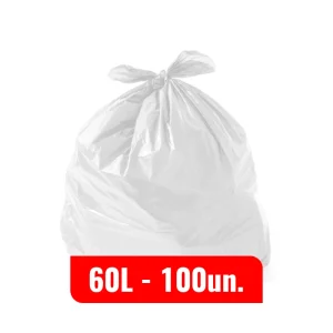 Saco De Lixo 060Lts Branco 63X80X0,06 C/100 Soluclean