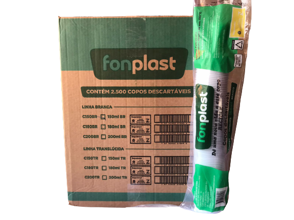Copo Descártavel P/ Água 150ml C/2500 – Fonplast ABNT