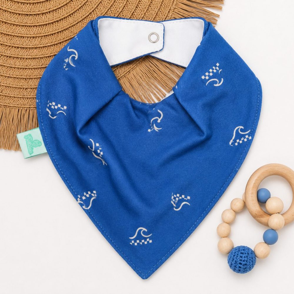 Bandana Impermeável para Bebê – Mar Azul - Image 2
