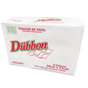 Papel Interfolhas Dubbon 100% Celulose 20×21 – 1000 Folhas