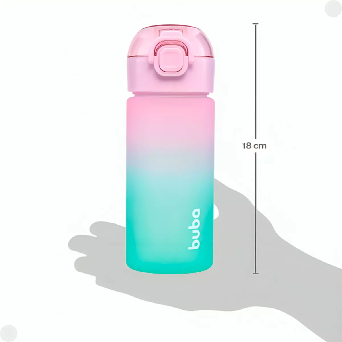 Garrafa Buba Degradê Rosa e Verde Antivazamento 450ml - Image 6