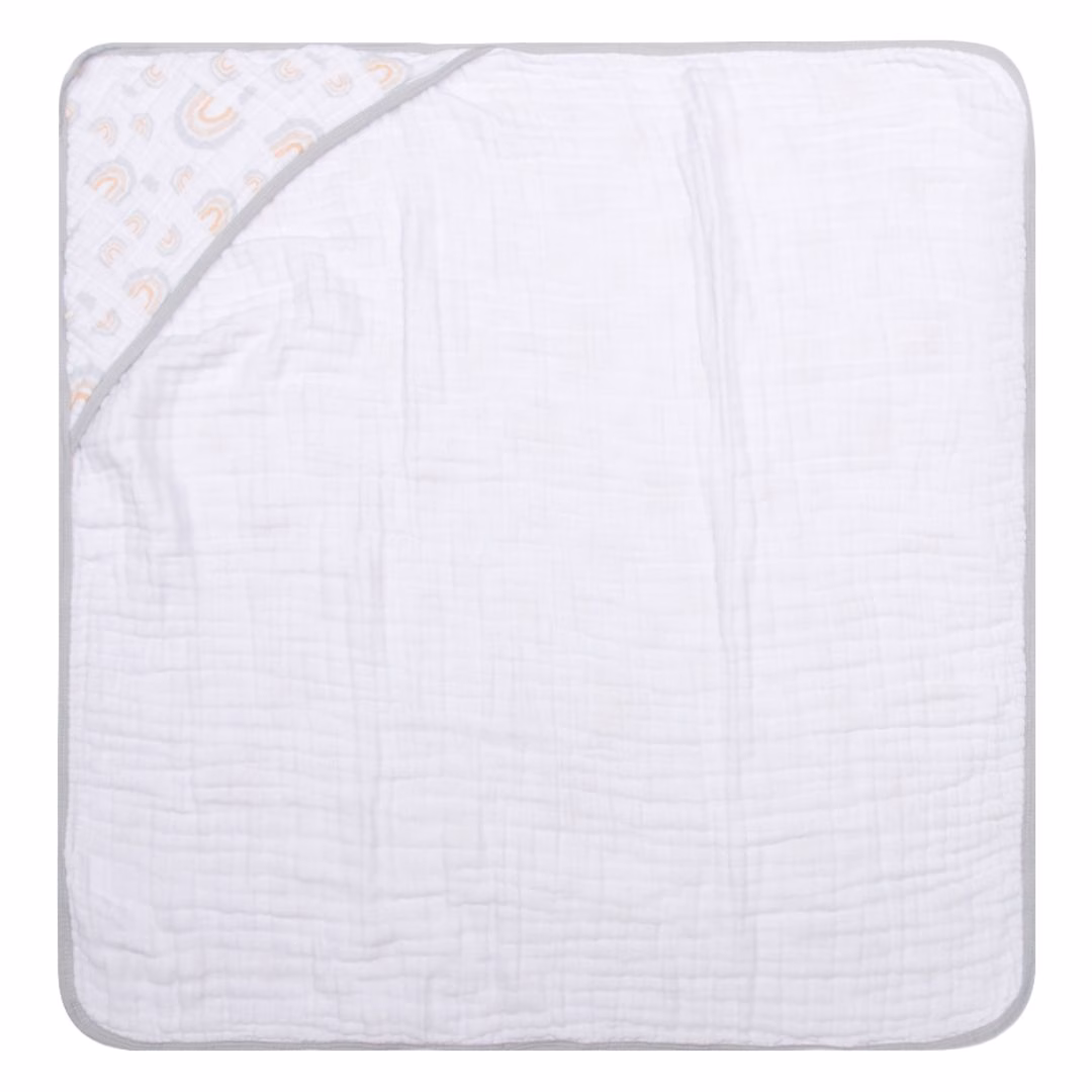 Toalha De Banho Papi Soft 3 Camadas Com Capuz 80cm X 80cm – Arco Íris - Image 3