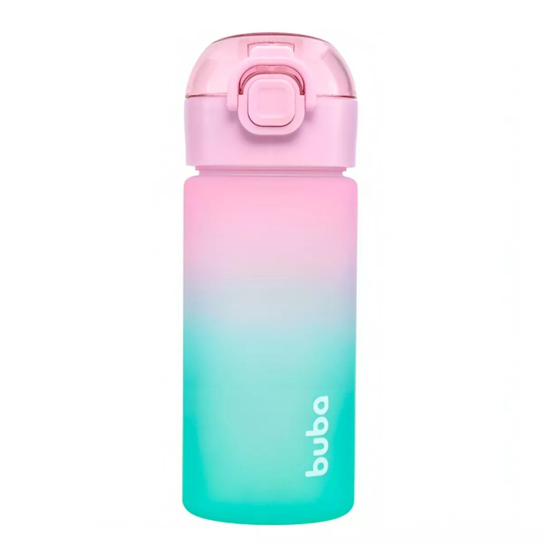 Garrafa Buba Degradê Rosa e Verde Antivazamento 450ml - Image 2