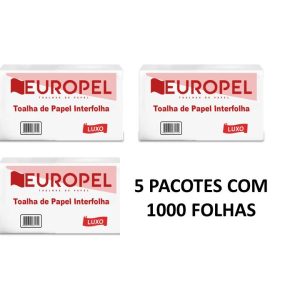 Papel Interfolhas Europel Luxo 5000 Folhas 20×21 cm