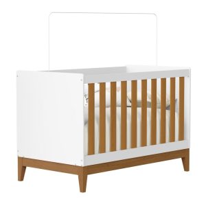 Berço Flip 2 em 1 Infantil Reller – Branco Fosco Com Savana