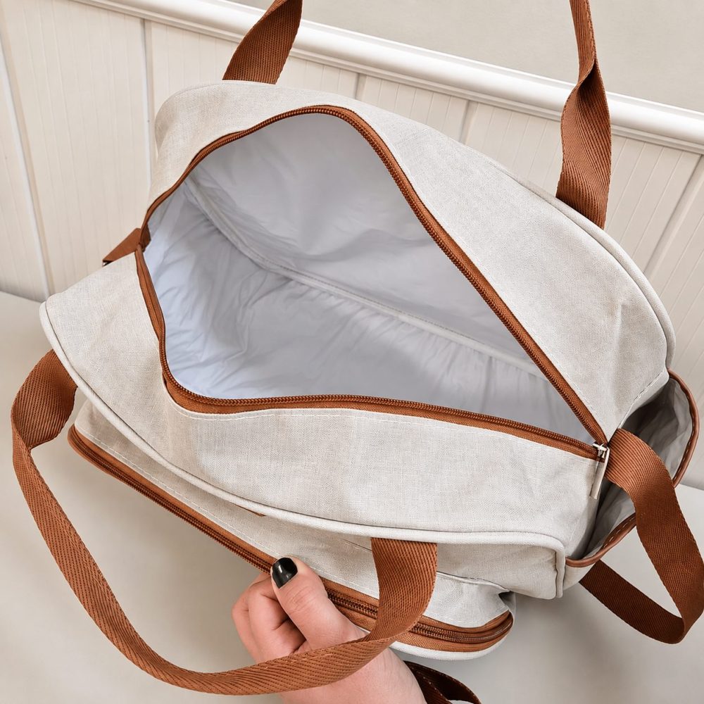 Kit Com Bolsa e Mochila Maternidade Venezza Caramelo - Image 5