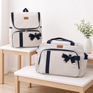 Kit Com Bolsa e Mochila Maternidade Venezza Marinho