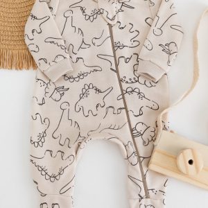 Macacão Bebê Moletinho Peluciado com Zíper – Dinossauros