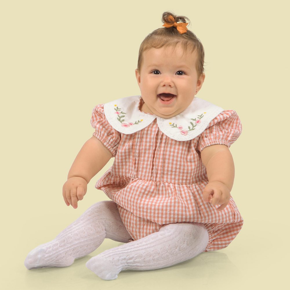 Meia Calça Bebê Menina Rendilhada Branca - Image 2