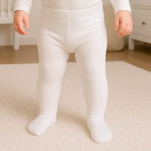 Meia Calça Infantil em Algodão Branca