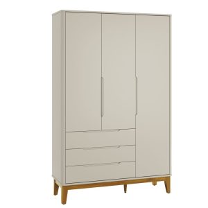 Roupeiro Boom 3 Portas Reller – Areia Fosco