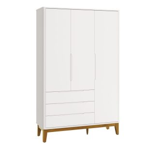 Roupeiro Boom 3 Portas Reller – Branco Fosco