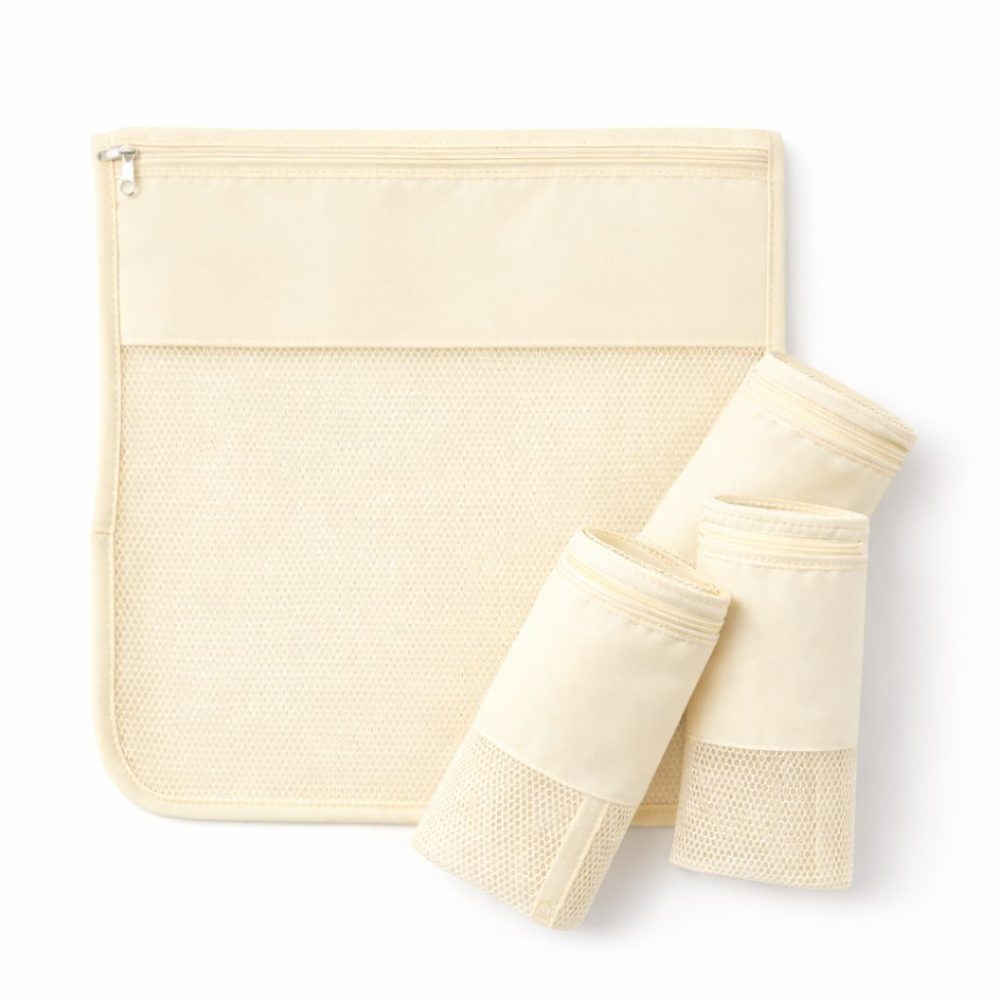 Saquinho Organizador Maternidade 4 Peças – Off White