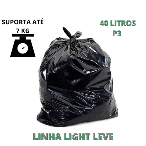 Saco de Lixo Leve EMBALAC 40 Litros C/100 – 55X55 - Image 2