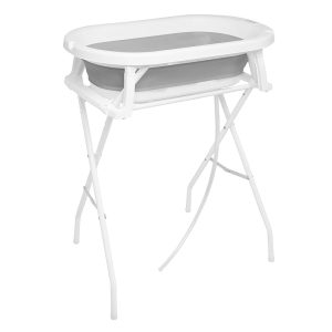 Banheira Dobrável Cinza Com Suporte Infanti – Acquarella