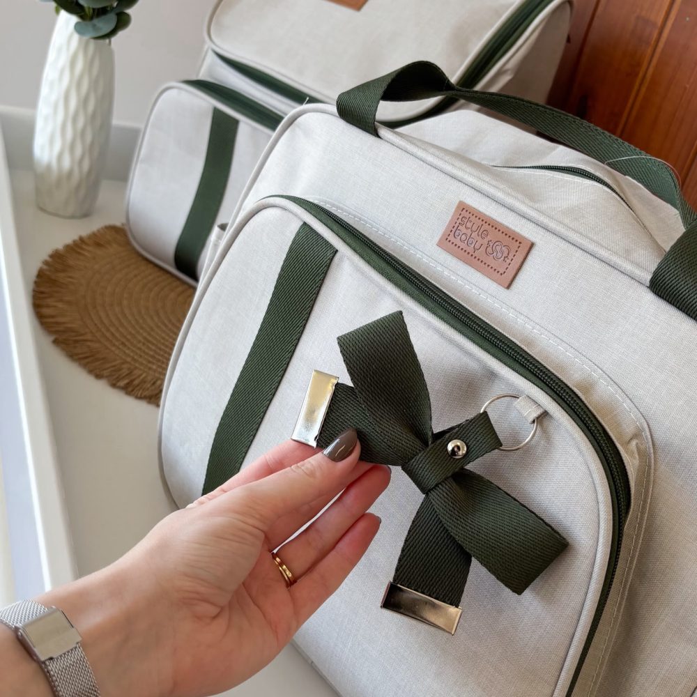 Kit Com Bolsa e Mochila Maternidade Venezza Verde - Image 4