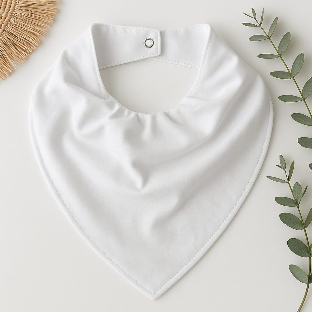 Bandana Impermeável para Bebê – Branca - Image 2