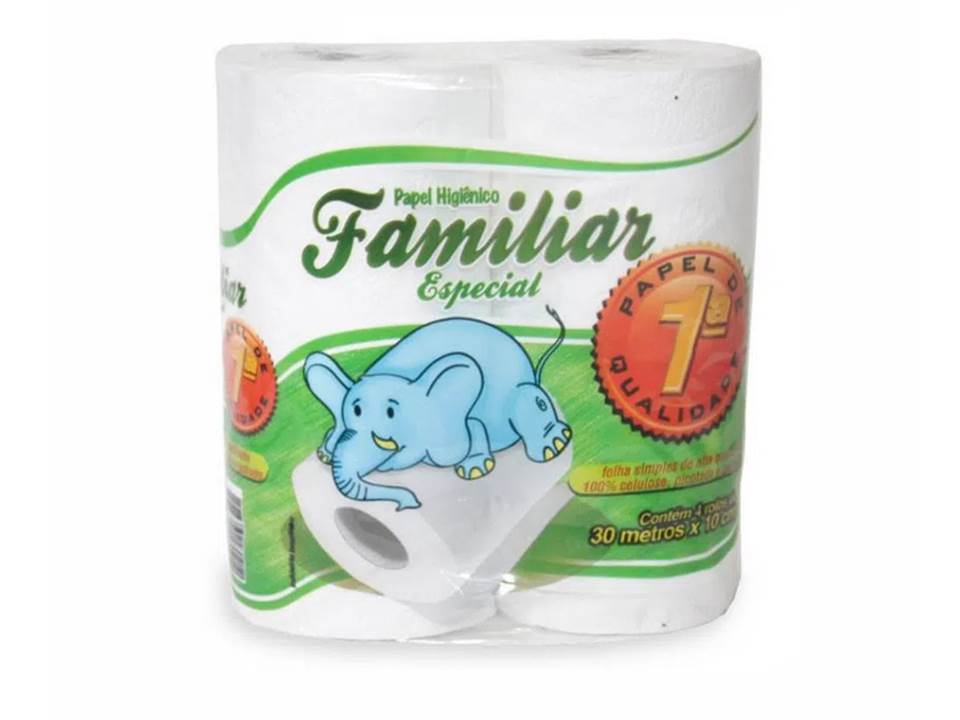 Papel Higiênico Familiar Folha Simples com 4 rolos - Image 2