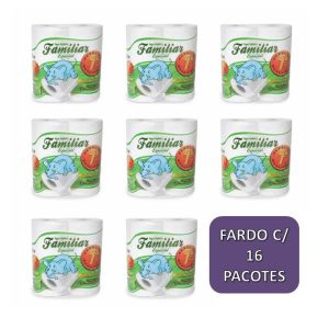 Papel Higiênico Familiar Folha Simples com 64 rolos 16X4