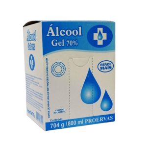 Álcool Gel 70º Antisséptico 800ml Refil Proervas