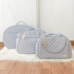 Kit Bolsa Luxo – 3 Peças Azul Bebê