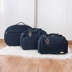 Kit Bolsa Luxo – 3 Peças Azul Marinho