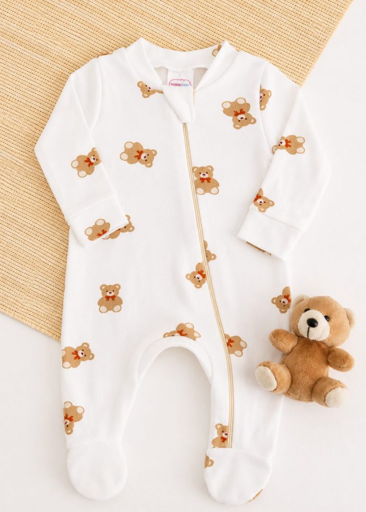 Macacão Bebê Suedine 100% Algodão – Ursinho Teddy - Image 2