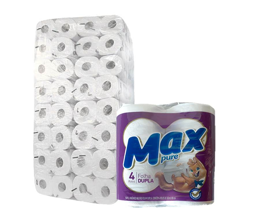 Fardo Papel Higiênico Max Pure Folha Dupla com 64 rolos - Image 2