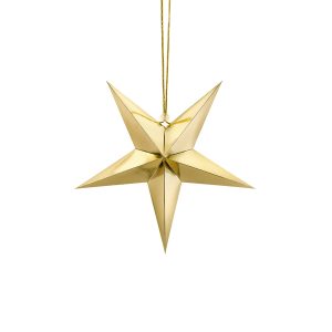 ESTRELA DE PAPEL 30CM OURO
